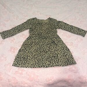 Girls Carter’s Size 5T Beige Brown Tan Cheetah Leopard Print Casual Dress